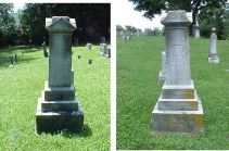 Cornelius William Virts (1825-1906) and Catherine Ellen Enniss Virts(1834-1892) Headstone
