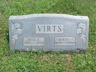 Charles Craven Virts (1875-1950) and Rose Ellen Shumaker (1878-1958) Headstone