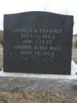 Jane Rubiter Verts (1863-1952) and James Robinson Figgins (1865-1930) Headstones